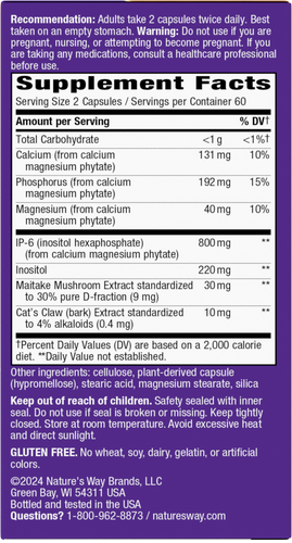 Nature's Way® | Cell Forté MAX3 - left side of pack Sku:05812