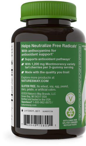 Nature's Way® | Tart Cherry Ultra Gummies - left side of pack Sku:10809