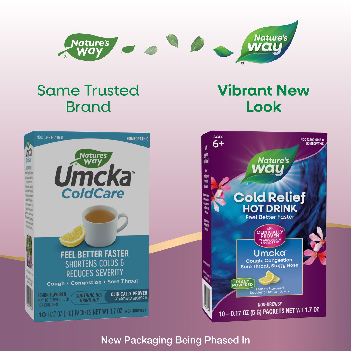 <{%MAIN1_15146%}>Nature's Way® | Umcka Cold Relief Hot Drink - package updates old to new