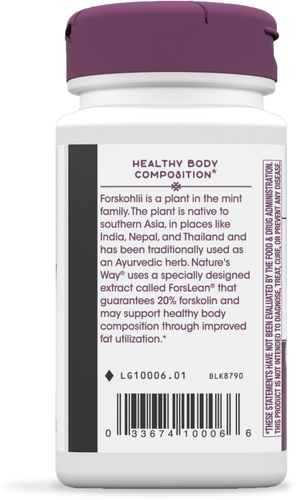 Nature's Way® | Forskohlii Premium Blend - left side of pack Sku:10006
