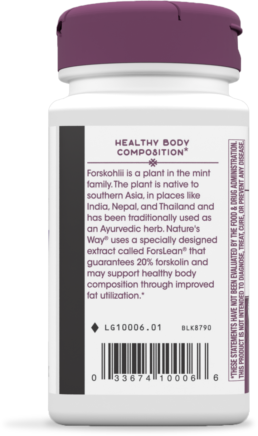 <{%MAIN2_10006%}>Nature's Way® | Forskohlii Premium Blend - left side of pack
