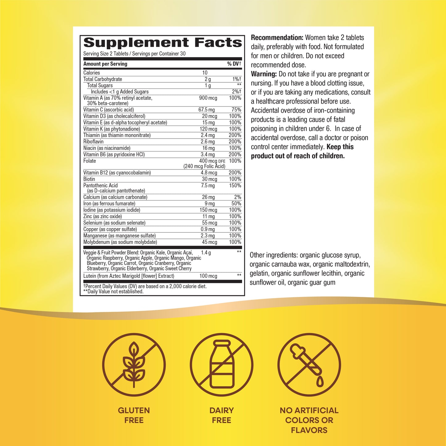 <{%MAIN7_12111%}>Nature's Way® | Alive! Women's Garden Goodness Complete Multivitamin
