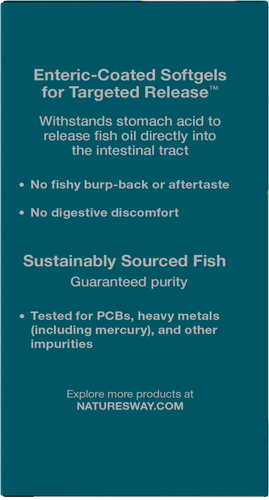 Nature's Way® | Super Fisol Fish Oil - left side of pack Sku:15518