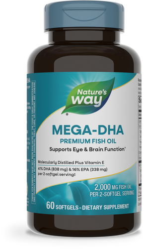 Nature's Way® | Mega-DHA Premium Fish Oil, 60 softgels Sku:15682