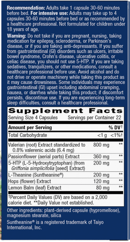 Nature's Way® | Revitalizing Sleep Formula - right side of pack Sku:03239