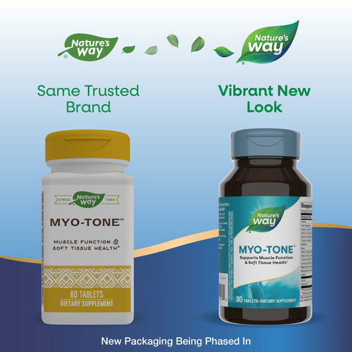 Nature's Way® | Myo-Tone - package updates old to new Sku:01558