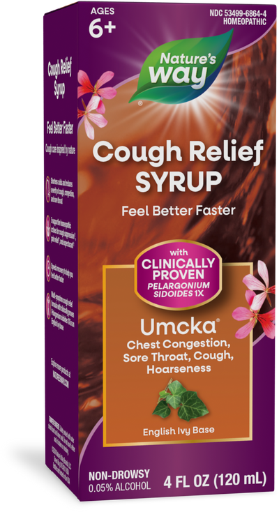<{%PRIMARY_15864%}>Nature's Way® | Umcka Cough Relief Syrup, 4 fl oz (120 ml), English Ivy