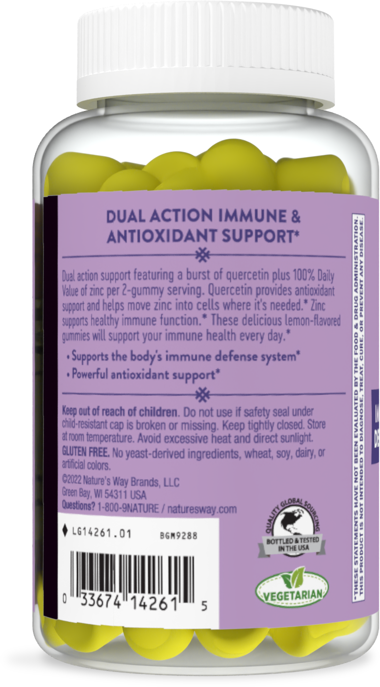 <{%MAIN2_14261%}>Nature's Way® | Quercetin Gummies with Zinc - left side of pack