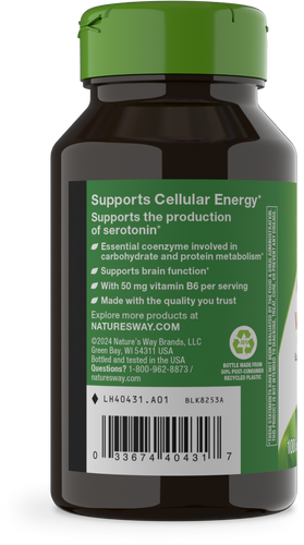 Nature's Way® | Vitamin B6 High Potency - left side of pack Sku:40431