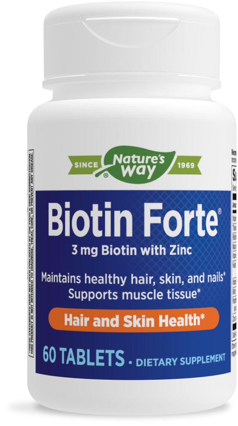 <{%PRIMARY_214008%}>Nature's Way® | Biotin Forte® 3mg with Zinc