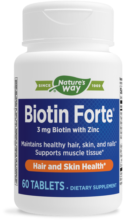 <{%PRIMARY_214008%}>Nature's Way® | Biotin Forte® 3mg with Zinc