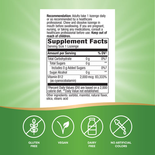 Nature's Way® | Vitamin B12 Lozenges High Potency Sku:40440