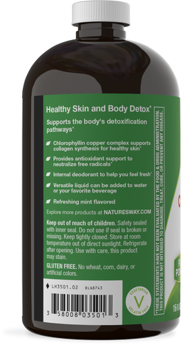 Nature's Way® | Chlorofresh Liquid Chlorophyll - left side of pack Sku:3501