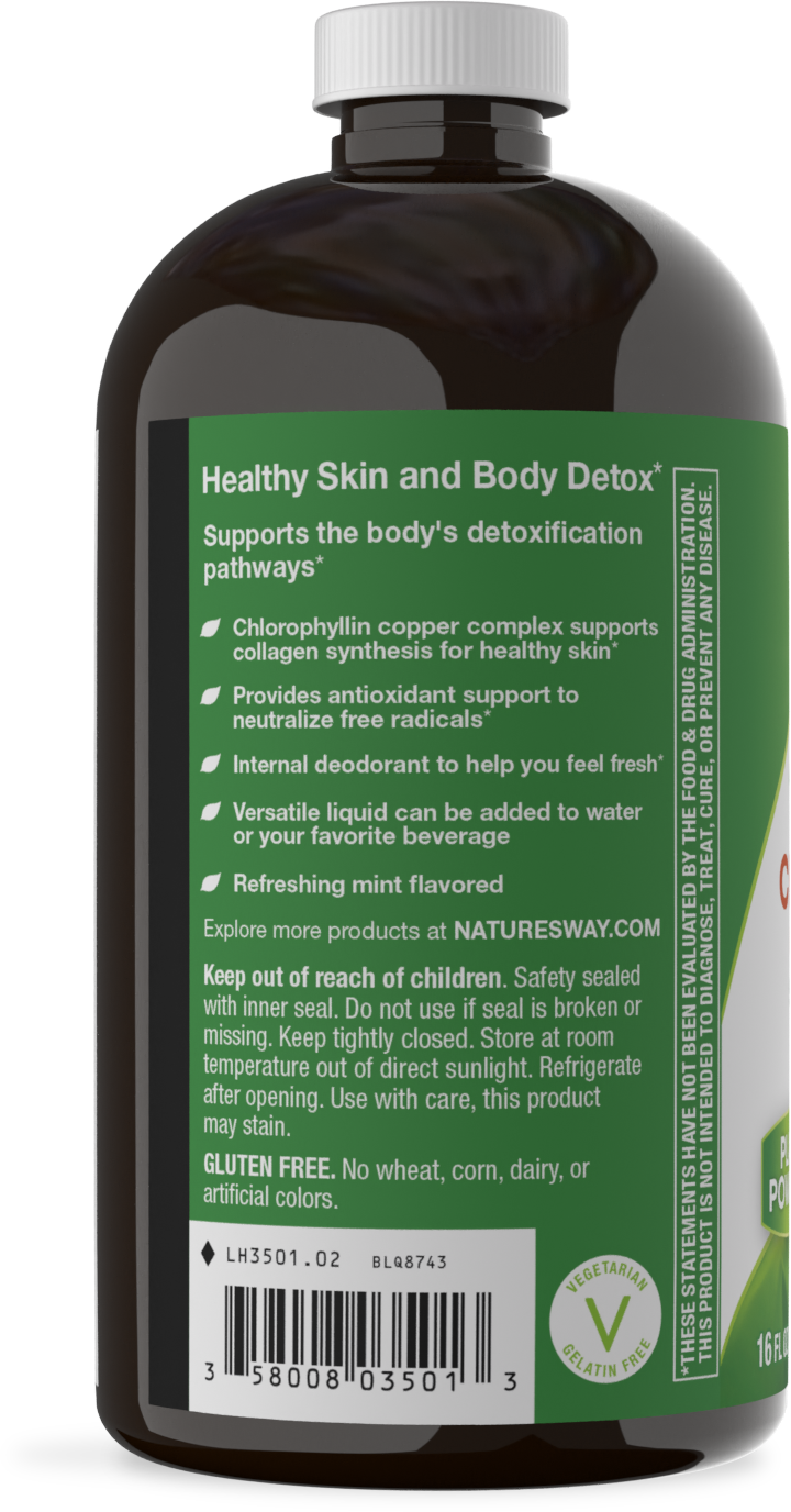 <{%MAIN10_3501%}>Nature's Way® | Chlorofresh Liquid Chlorophyll - left side of pack