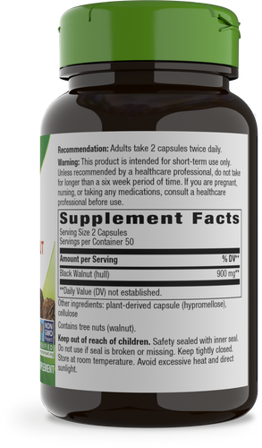 Nature's Way® | Black Walnut Hulls - right side of pack Sku:10600