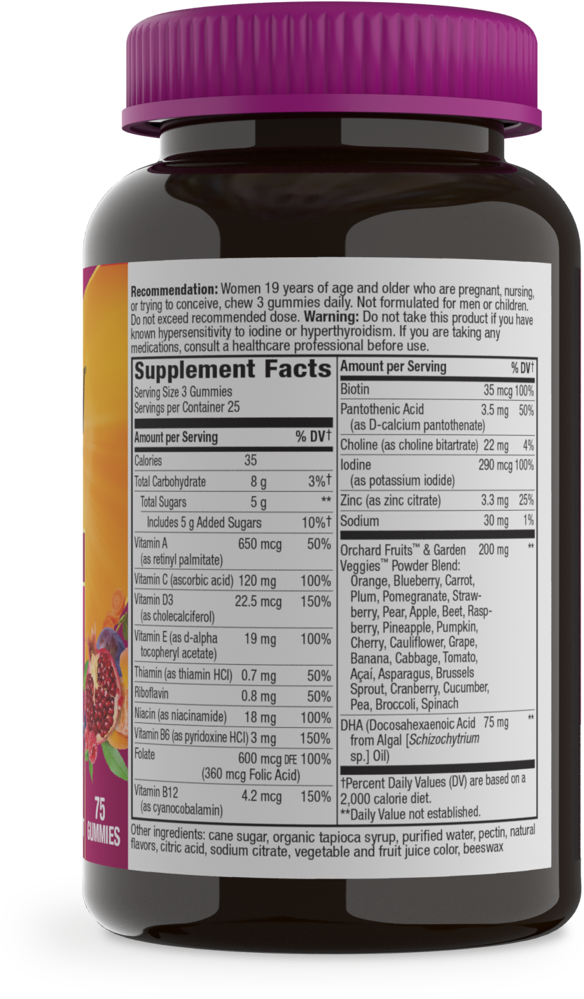 <{%MAIN2_10482%}>Nature's Way® | Alive! Premium Prenatal Gummies - right side of pack