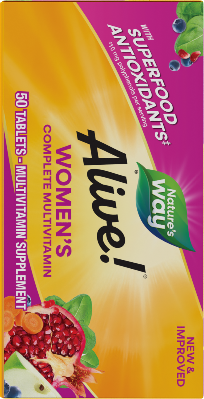 <{%MAIN11_13663%}>Nature's Way® | Alive! Women's Complete Multivitamin - left side of pack