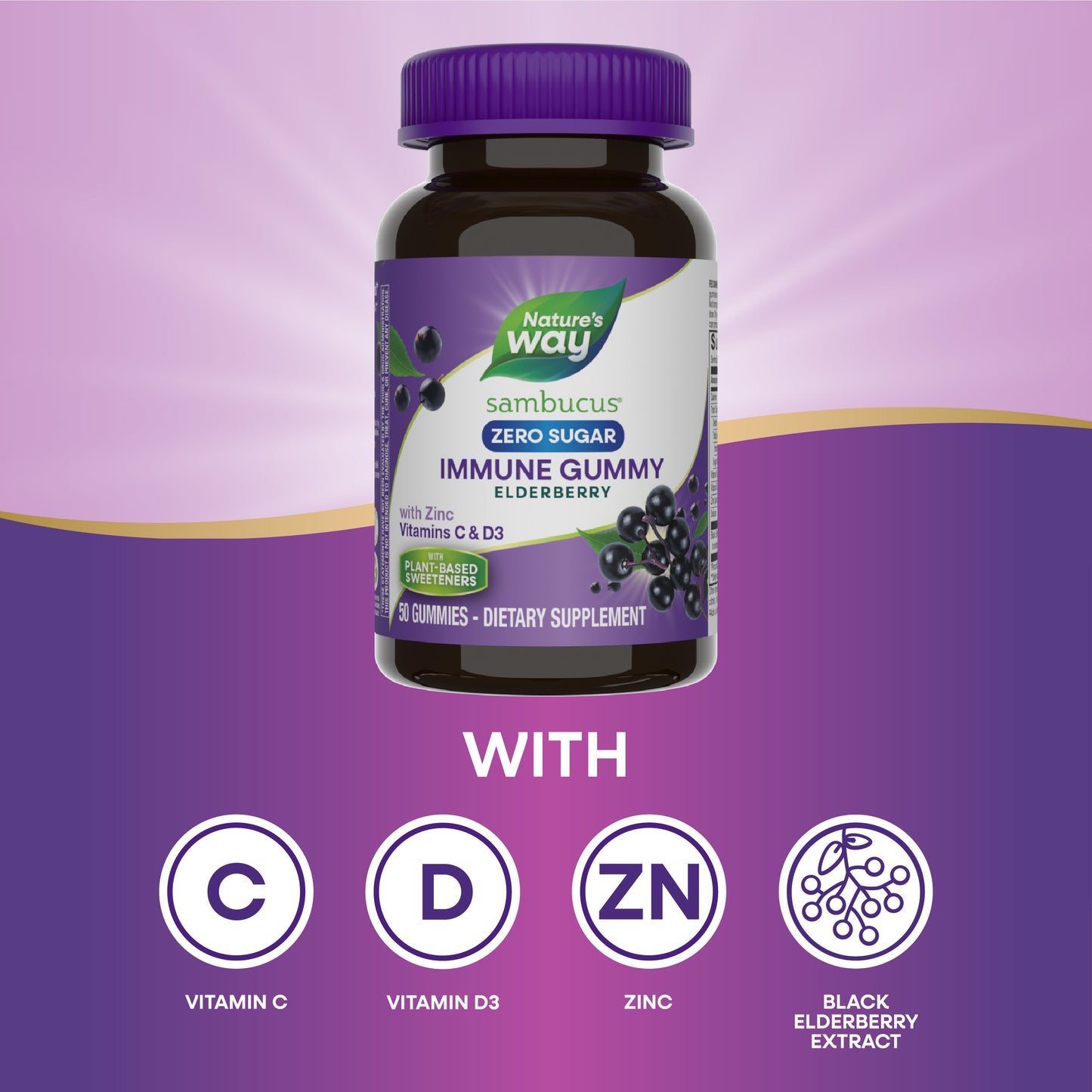 <{%MAIN4_14616%}>Nature's Way® | Sambucus Zero Sugar Immune Gummy