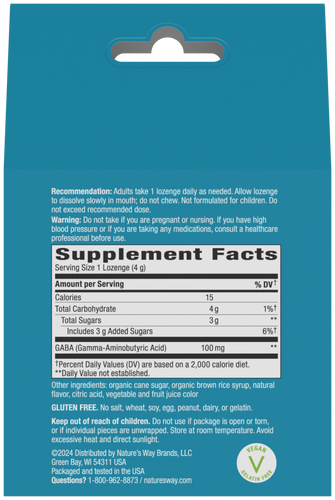 Nature's Way® | Calm Drops Lozenges - back of pack Sku:14983