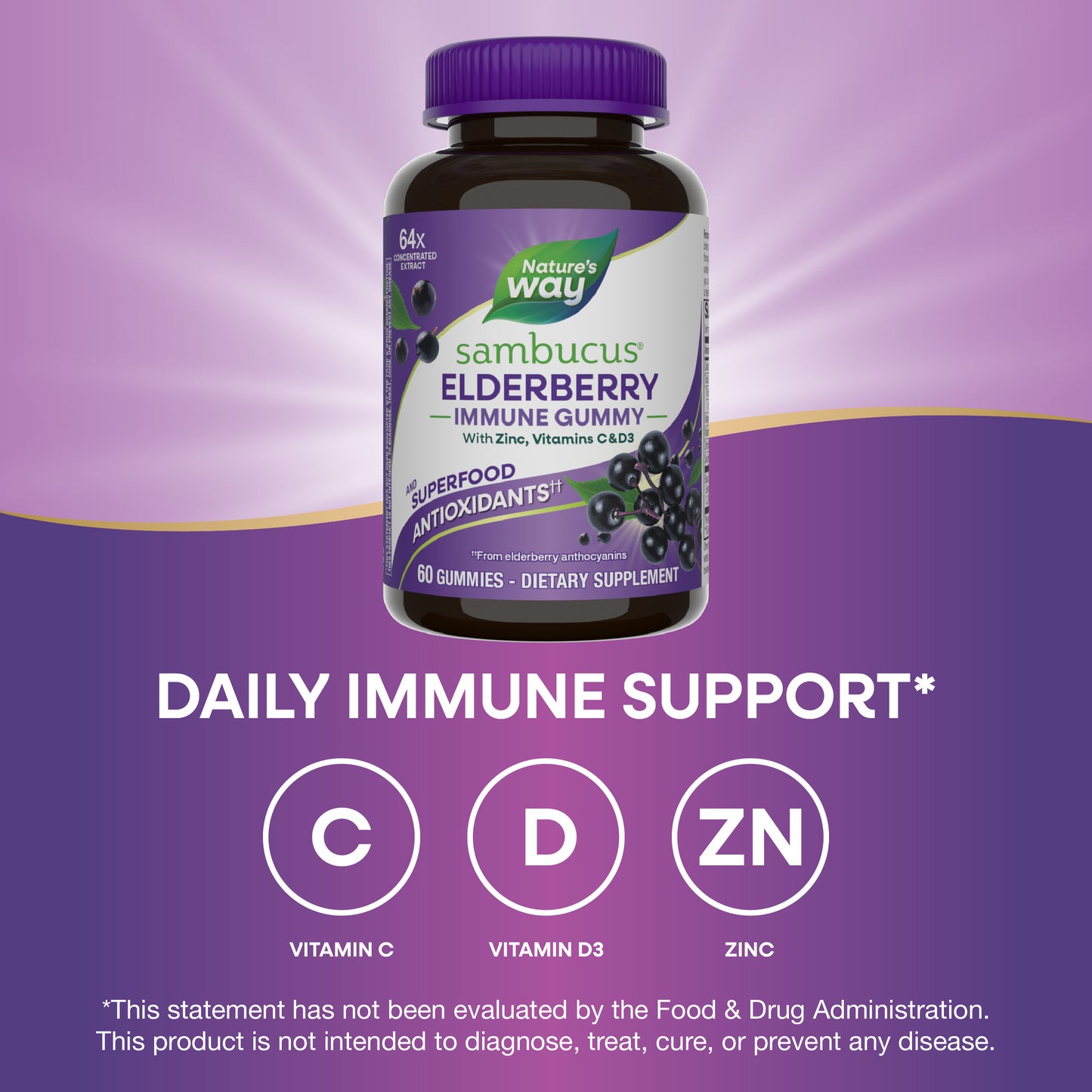 <{%MAIN12_10486%}>Nature's Way® | Sambucus Elderberry Immune Gummy
