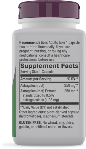 Nature's Way® | Astragalus Premium Extract - right side of pack Sku:15383