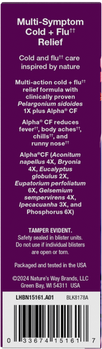Nature's Way® | Umcka Cold+Flu Relief Chewables - left side of pack Sku:15161