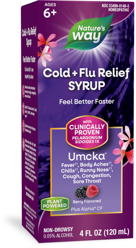 Nature's Way® | Cold+Flu Relief Syrup, 4 fl oz (120 ml), Berry Sku:15148