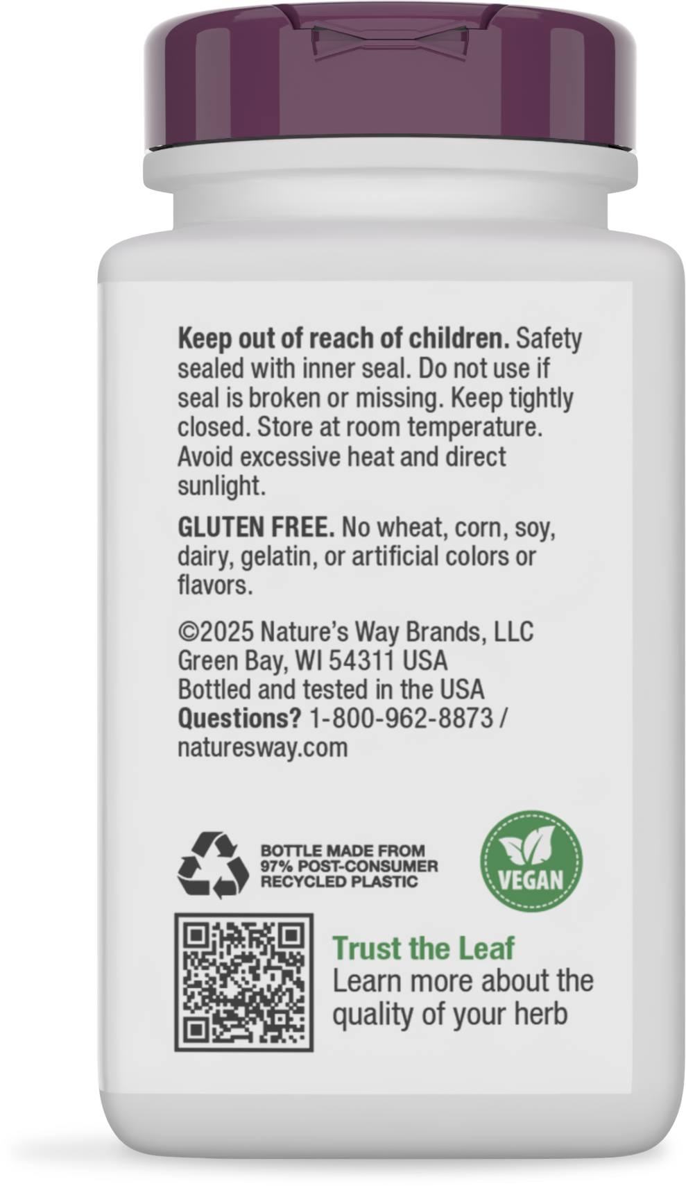 <{%MAIN4_64600%}>Nature's Way® | Artichoke Premium Extract - back of pack