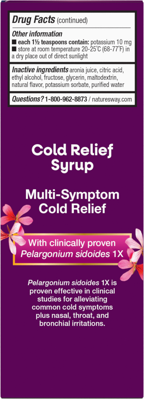 <{%MAIN11_15793%}>Nature's Way® | Cold Relief Syrup - back of pack
