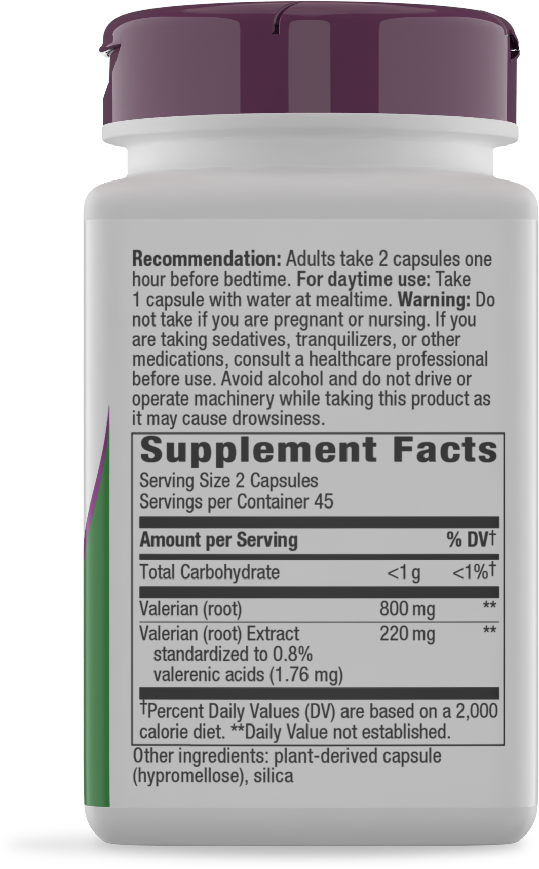 <{%MAIN2_63400%}>Nature's Way® | Valerian Premium Extract - right side of pack
