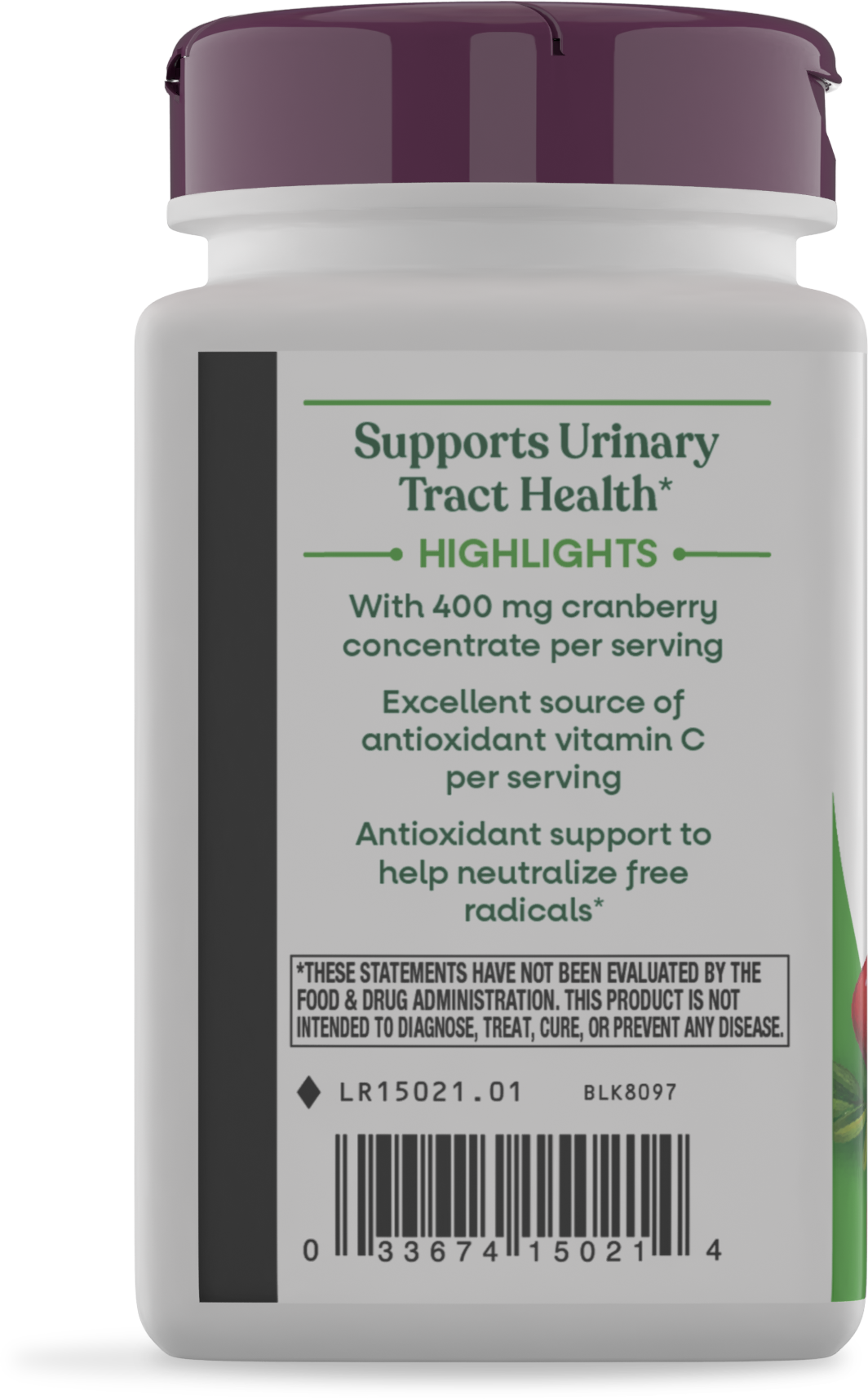 <{%MAIN10_15021%}>Nature's Way® | Cranberry Premium Blend - left side of pack