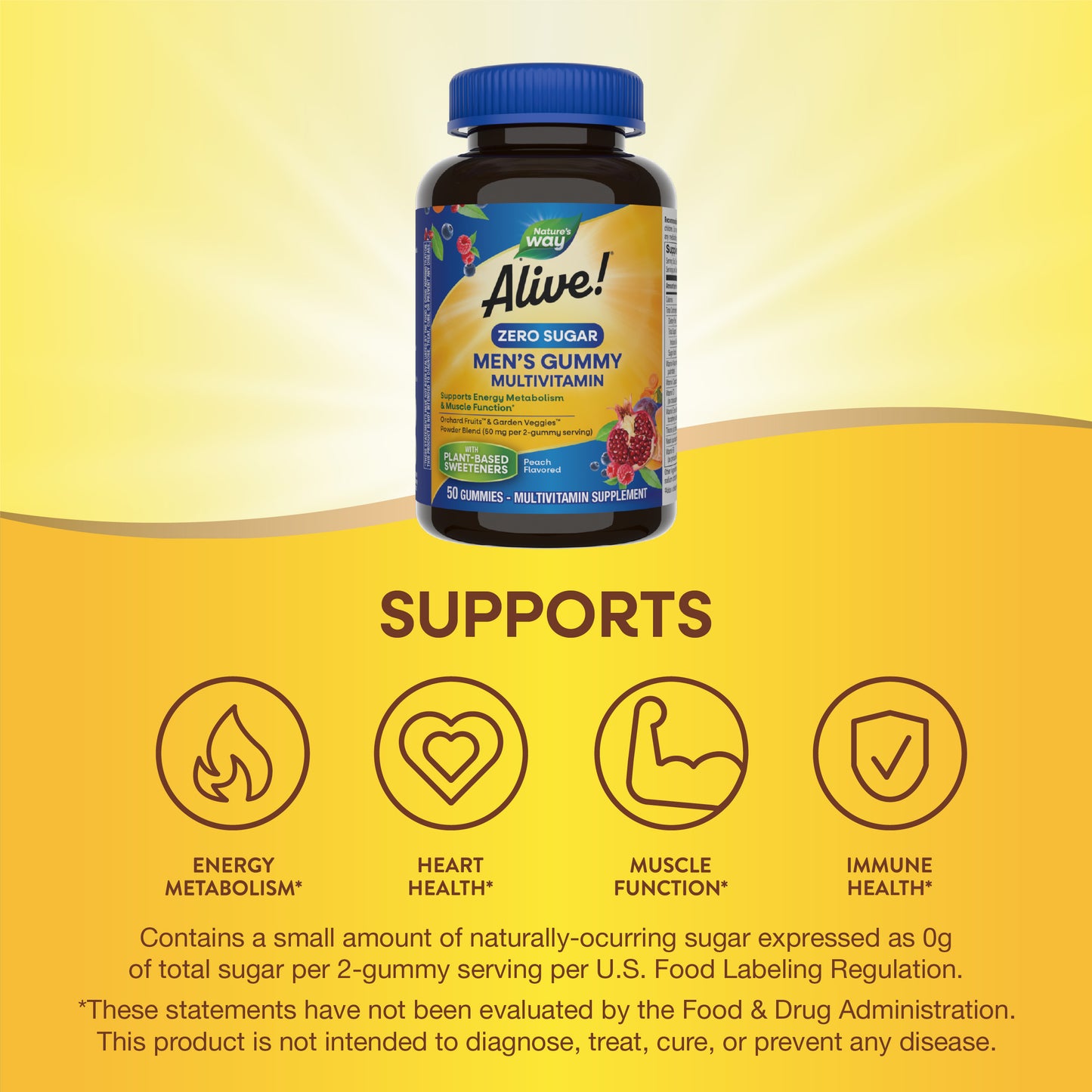 <{%MAIN4_14620%}>Nature's Way® | Alive! Zero Sugar Men's Gummy Multivitamin