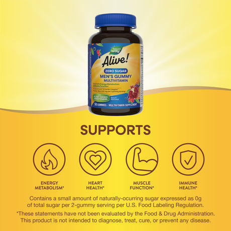 <{%MAIN4_14620%}>Nature's Way® | Alive! Zero Sugar Men's Gummy Multivitamin