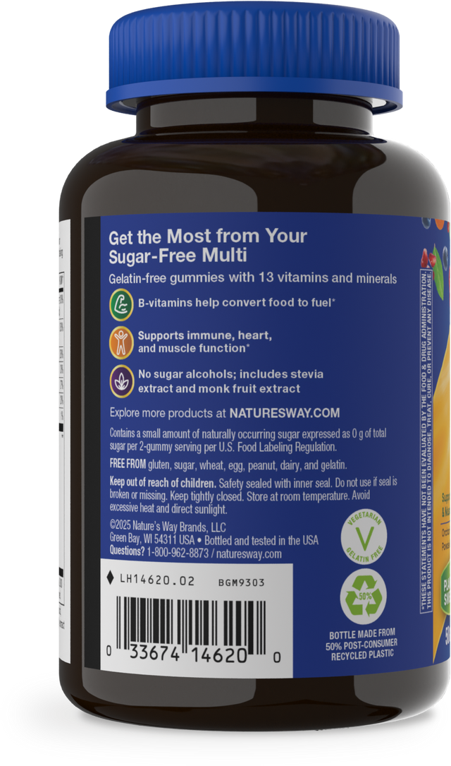 <{%MAIN2_14620%}>Nature's Way® | Alive! Zero Sugar Men's Gummy Multivitamin - left side of pack