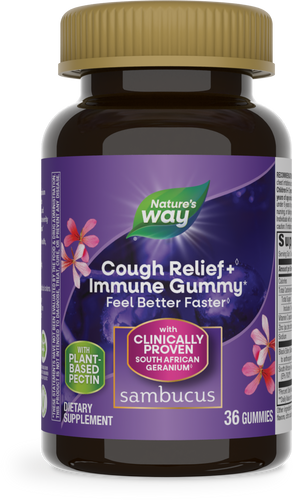 Nature's Way® | Sambucus Cough Relief + Immune Gummy, 36 gummies, Elderberry Sku:13610E