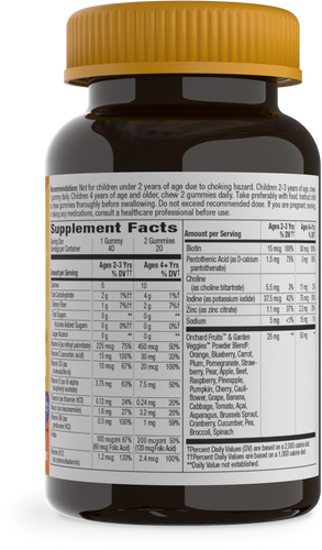 Nature's Way® | Alive! Zero Sugar Gummy Multivitamin for Kids - right side of pack Sku:15000