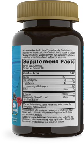 Nature's Way® | Quick Calm Gummy - right side of pack Sku:14632