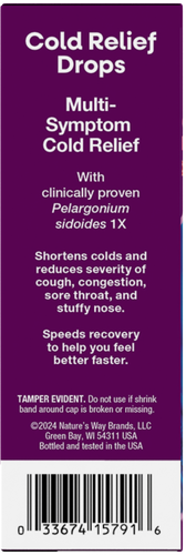Nature's Way® | Cold Relief Drops - left side of pack Sku:15791