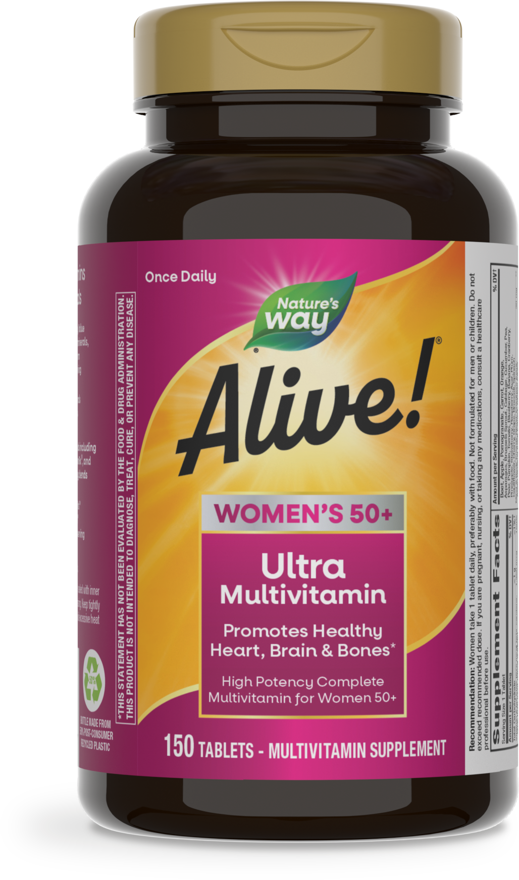 <{%PRIMARY_13941%}>Nature's Way® | Alive! Women's 50+ Ultra Multivitamin, 150 tablets