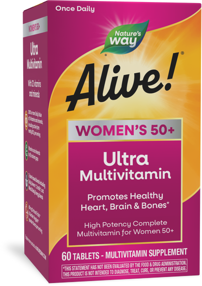 <{%PRIMARY_15692%}>Nature's Way® | Alive! Women's 50+ Ultra Multivitamin, 60 tablets