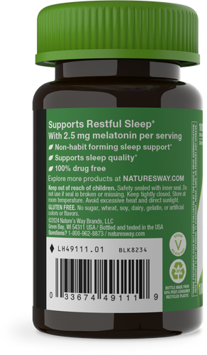 Nature's Way® | Melatonin Lozenge - left side of pack Sku:49111
