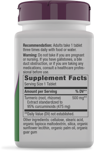 Nature's Way® | Turmeric Premium Extract - right side of pack Sku:15356