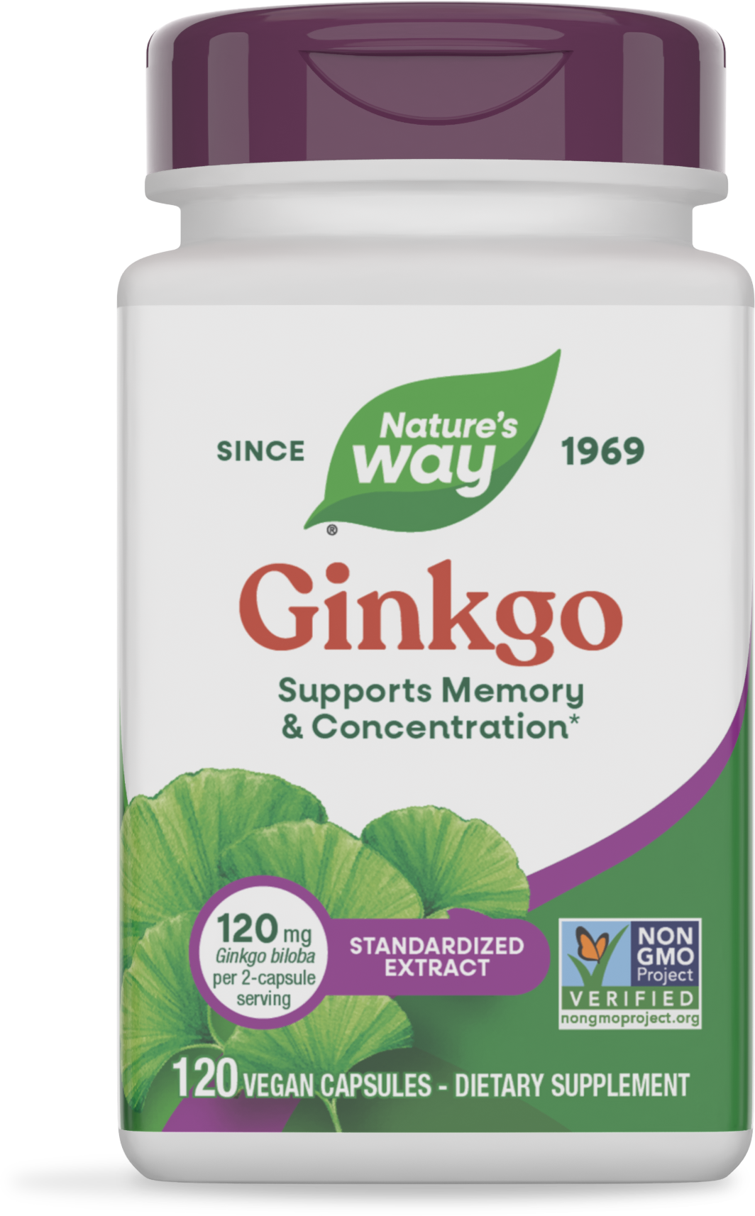 <{%PRIMARY_15351%}>Nature's Way® | Ginkgo Premium Extract, 120 capsules