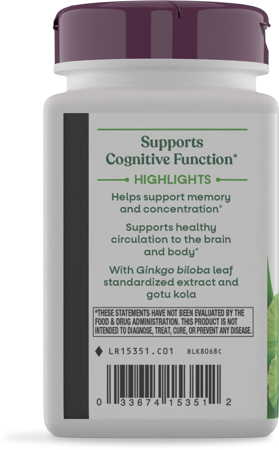 <{%MAIN3_15351%}>Nature's Way® | Ginkgo Premium Extract - left side of pack