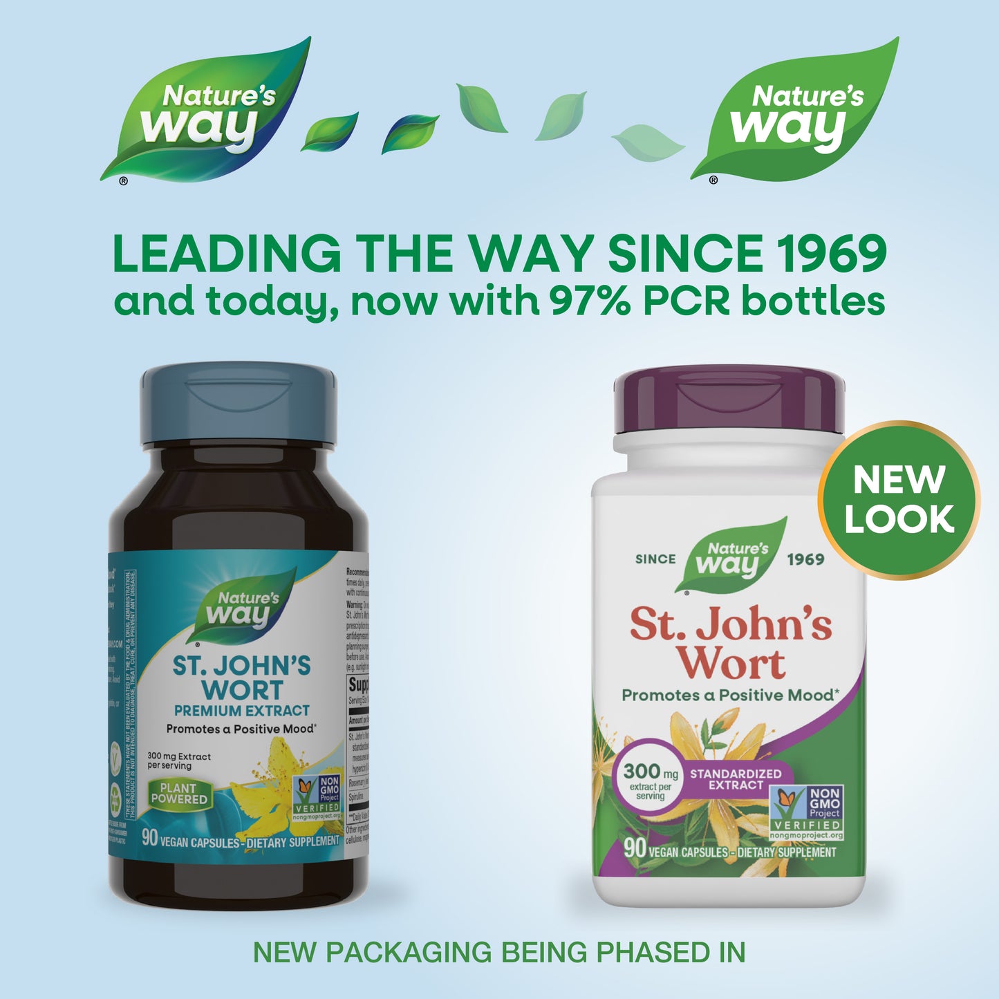 <{%MAIN1_63000%}>Nature's Way® | St. John's Wort Premium Extract - package updates old to new