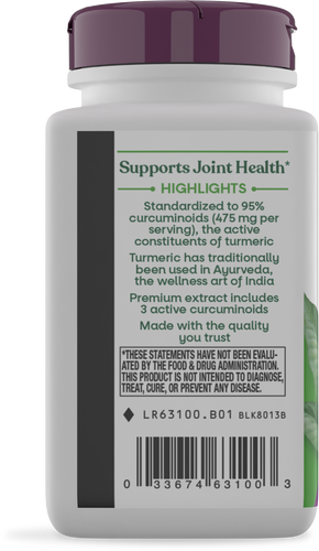 Nature's Way® | Turmeric - left side of pack Sku:63100