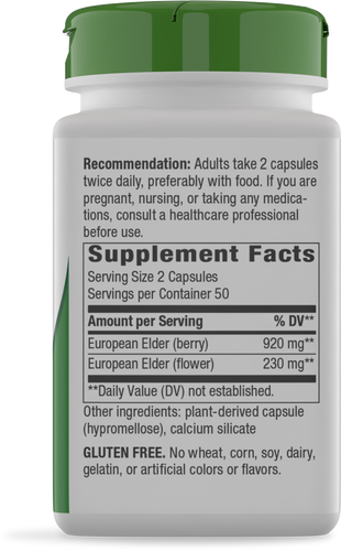 Nature's Way® | Black Elderberry - right side of pack Sku:12440
