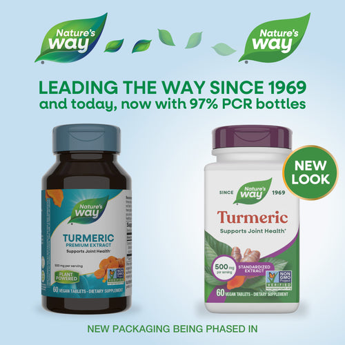 Nature's Way® | Turmeric - package updates old to new Sku:63100