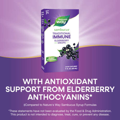 Nature's Way® | Sambucus Traditional Immune Elderberry Drops Sku:10493