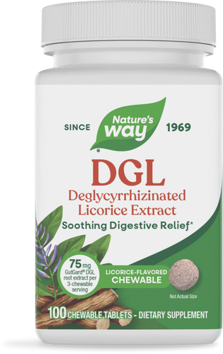 Nature's Way® | DGL, 100 chewables, Licorice Sku:09001